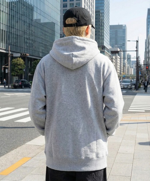 TRUSS(トラス)の「【TRUSS】12.4オンス ヘビーウェイト フルジップパーカー ジップアップ オーバーサイズ 厚手 裏起毛 HSZ-137(パーカー・メンズ・ネイビー/ヘザーグレー/オフホワイト/ブラック・S/M/L/XL)」の16枚目の写真
