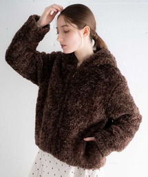 NOELA | ボアフーディーショートブルゾン(ブルゾン)