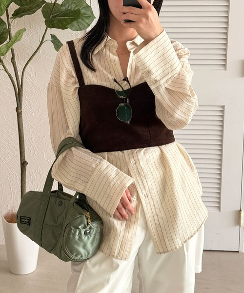 MUHET（ミュエータ）の「【set item】velour bustier & skirt / ベロアビスチェ＆スカートセット（スカート・レディース・ブラウン/ネイビー・SMALL/MEDIUM/LARGE）」の8枚目の写真