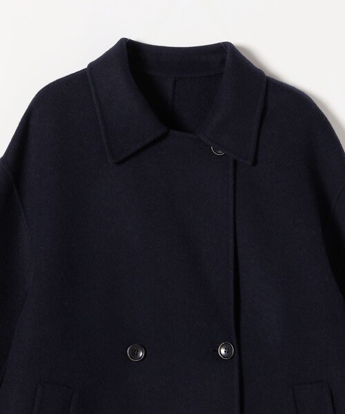 セール】SUPER140 ダブル フェイス ショート コート（ピーコート