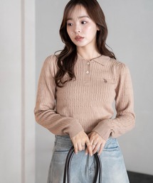 U.S. POLO ASSN. | ∴WEGO/【25年秋冬新作】USPOLO別注ケーブルニットポロ(ニット/セーター)