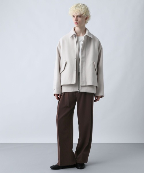 HARE(ハレ)の「【SET UP対応】ダブルウィーブディープタックワイドパンツ(HARE)(スラックス・メンズ・ブラック/グレー/ブラウン/ブルー・MEDIUM/SMALL/LARGE)」の7枚目の写真