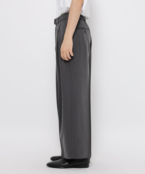HARE(ハレ)の「【SET UP対応】ダブルウィーブディープタックワイドパンツ(HARE)(スラックス・メンズ・ブラック/グレー/ブラウン/ブルー・MEDIUM/SMALL/LARGE)」の18枚目の写真