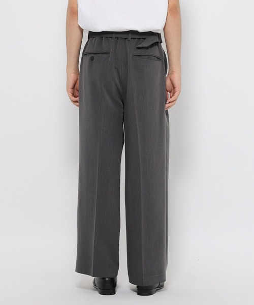 HARE(ハレ)の「【SET UP対応】ダブルウィーブディープタックワイドパンツ(HARE)(スラックス・メンズ・ブラック/グレー/ブラウン/ブルー・MEDIUM/SMALL/LARGE)」の19枚目の写真