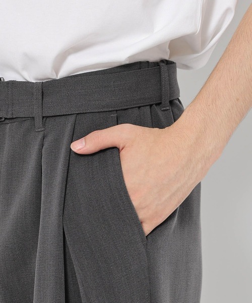 HARE(ハレ)の「【SET UP対応】ダブルウィーブディープタックワイドパンツ(HARE)(スラックス・メンズ・ブラック/グレー/ブラウン/ブルー・MEDIUM/SMALL/LARGE)」の21枚目の写真