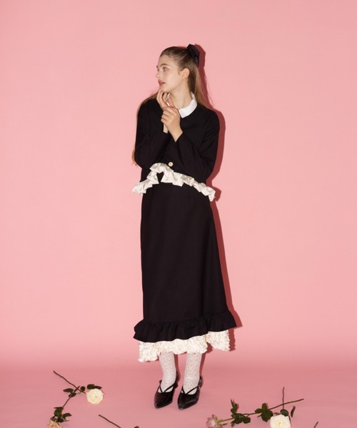 blooming frill long skirt / フリルデザインスカート【セットアップ