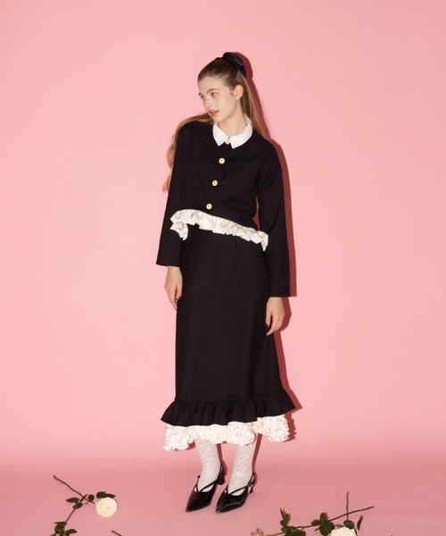 blooming frill long skirt / フリルデザインスカート【セットアップ