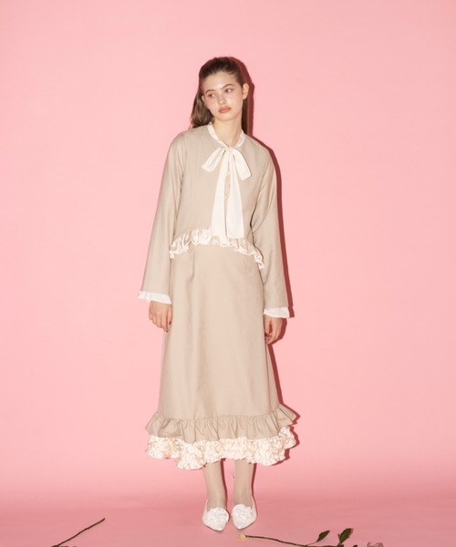 blooming frill long skirt / フリルデザインスカート blooming frill long skirt / フリルデザインスカート【セットアップ