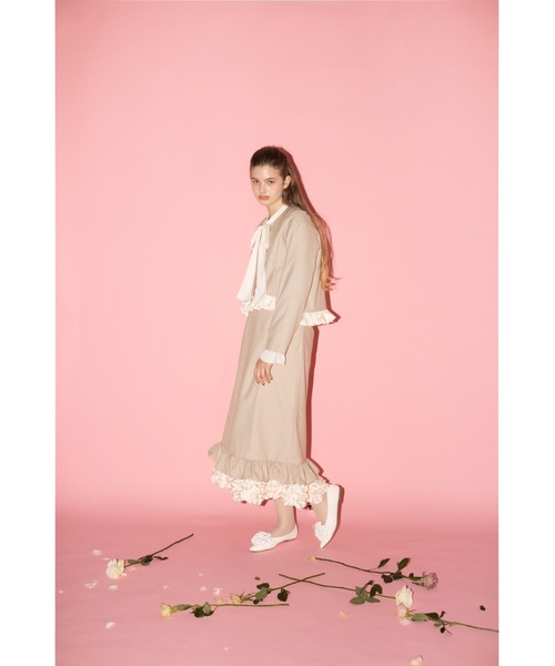 idemイデム　 blooming frill long skirt blooming frill long skirt / フリルデザインスカート【セットアップ