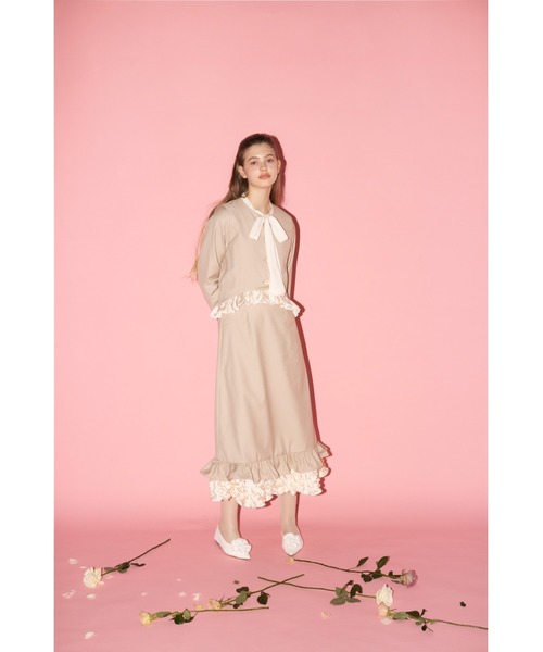 blooming frill long skirt / フリルデザインスカート【セットアップ