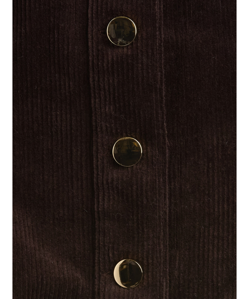 GAP（ギャップ）の「コーデュロイ ストラップレス クロップド ベスト（ベスト・レディース・ブラウン・XS/S/M/L/XXS）」の2枚目の写真