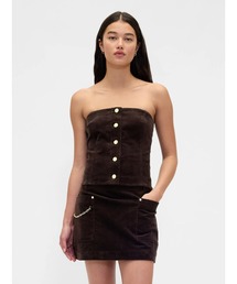 GAP | コーデュロイ ストラップレス クロップド ベスト(ベスト)