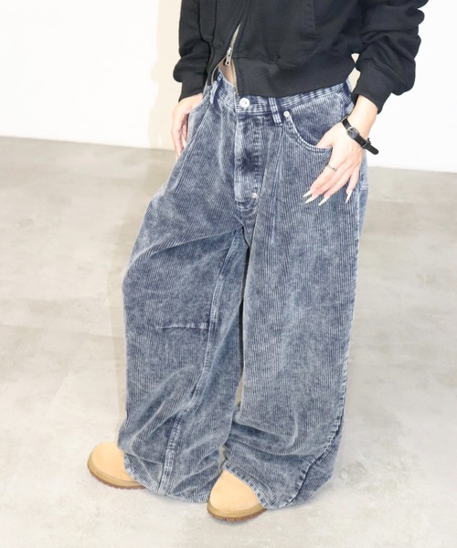 FTW(エフティダブリュー)の「PROCESSED CORDUROY PANTS(その他パンツ・レディース・ネイビー/チャコールグレー・SMALL/LARGE/MEDIUM)」の9枚目の写真