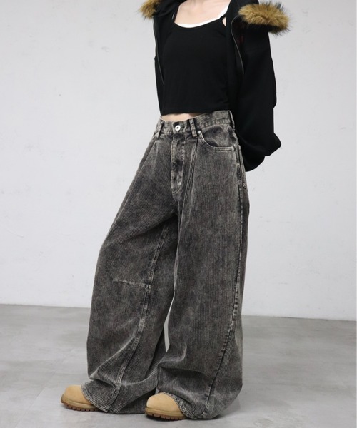 FTW(エフティダブリュー)の「PROCESSED CORDUROY PANTS(その他パンツ・レディース・ネイビー/チャコールグレー・SMALL/LARGE/MEDIUM)」の4枚目の写真