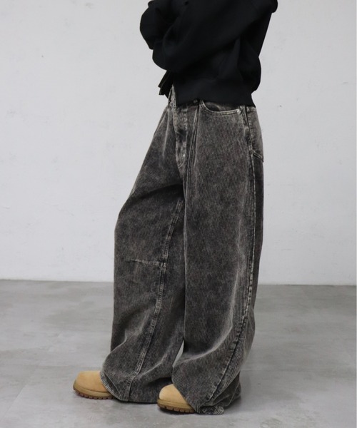 FTW(エフティダブリュー)の「PROCESSED CORDUROY PANTS(その他パンツ・レディース・ネイビー/チャコールグレー・SMALL/LARGE/MEDIUM)」の3枚目の写真
