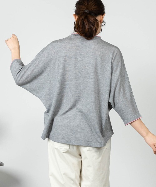 STUDIO PICONE（スタジオピッコーネ）の「【オンラインストア・店舗限定商品】ウール100％七分袖ドルマンニット（ニット/セーター・レディース・ライトグレー/グレー・FREE）」の21枚目の写真