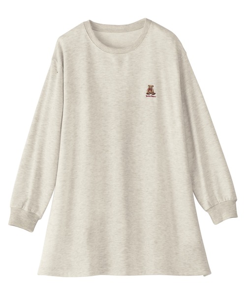 alotta（アロッタ）の「【テディベア】ミニ裏毛Ａラインチュニック（チュニック・レディース・オートミール/ブラウン・LL/L/M）」の15枚目の写真