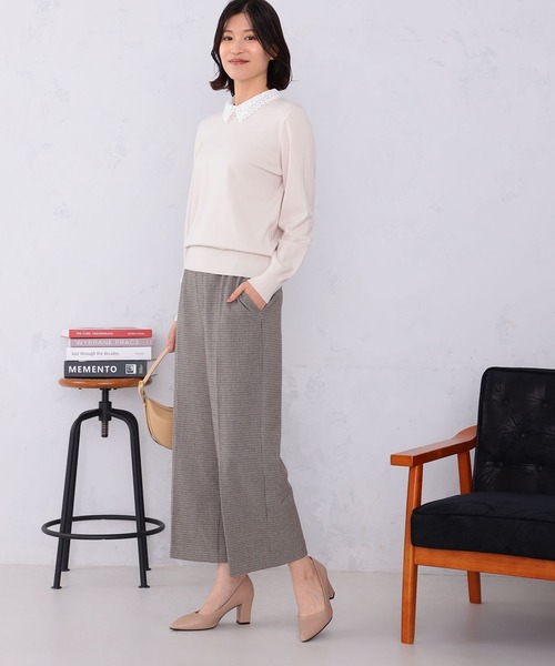 GALLORIA(ギャローリア)の「【キレメクパンツ】2WAYストレッチ起毛ワイドパンツ(その他パンツ・レディース・グレー/ダークブラウン/ブラック・LL/L/M/S)」の15枚目の写真