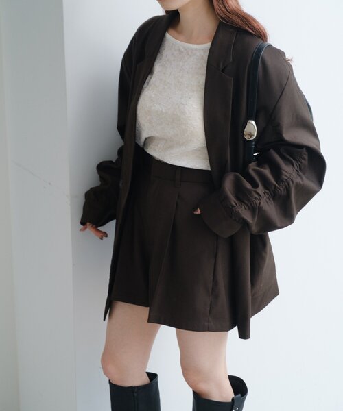 Kastane（カスタネ）の「SETUPショートパンツ（その他パンツ・レディース・ブラック/ダークブラウン・FREE）」の3枚目の写真