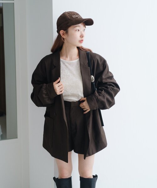 Kastane（カスタネ）の「SETUPショートパンツ（その他パンツ・レディース・ブラック/ダークブラウン・FREE）」の4枚目の写真