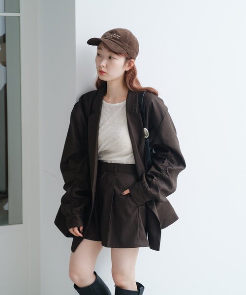 Kastane（カスタネ）の「SETUPショートパンツ（その他パンツ・レディース・ブラック/ダークブラウン・FREE）」の6枚目の写真