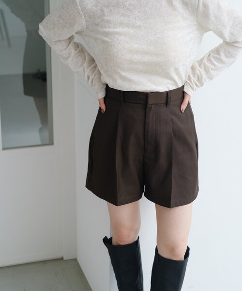 Kastane（カスタネ）の「SETUPショートパンツ（その他パンツ・レディース・ブラック/ダークブラウン・FREE）」の9枚目の写真