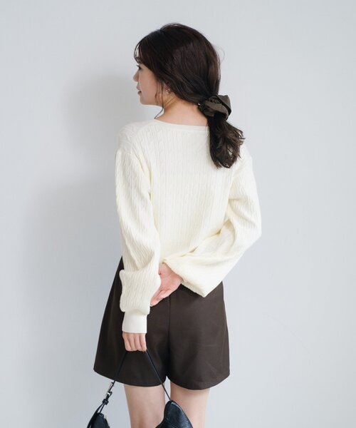 Kastane（カスタネ）の「SETUPショートパンツ（その他パンツ・レディース・ブラック/ダークブラウン・FREE）」の14枚目の写真