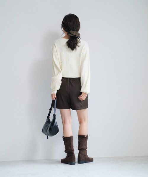 Kastane（カスタネ）の「SETUPショートパンツ（その他パンツ・レディース・ブラック/ダークブラウン・FREE）」の18枚目の写真