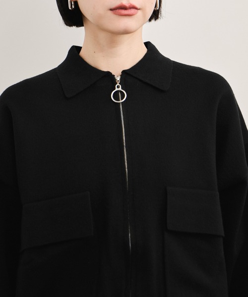 ZIPニットカーディガン/セットアップ対応（カーディガン/ボレロ