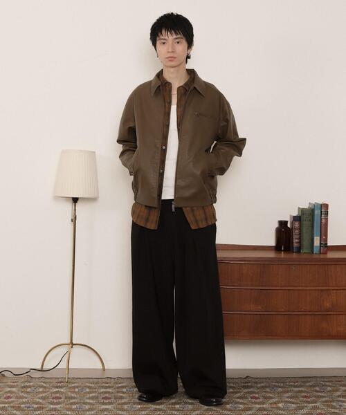 LUCY(ルーシー)の「LUCY/PUダブルZIPブルゾン(ブルゾン・メンズ・ブラウン/ブラック・LARGE/MEDIUM)」の17枚目の写真