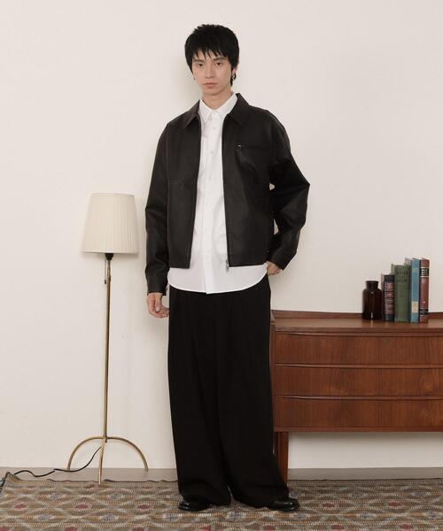 LUCY(ルーシー)の「LUCY/PUダブルZIPブルゾン(ブルゾン・メンズ・ブラウン/ブラック・LARGE/MEDIUM)」の15枚目の写真