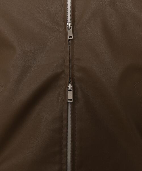 LUCY(ルーシー)の「LUCY/PUダブルZIPブルゾン(ブルゾン・メンズ・ブラウン/ブラック・LARGE/MEDIUM)」の18枚目の写真
