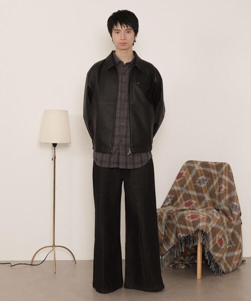 LUCY(ルーシー)の「LUCY/PUダブルZIPブルゾン(ブルゾン・メンズ・ブラウン/ブラック・LARGE/MEDIUM)」の16枚目の写真