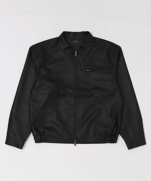 LUCY(ルーシー)の「LUCY/PUダブルZIPブルゾン(ブルゾン・メンズ・ブラウン/ブラック・LARGE/MEDIUM)」の6枚目の写真