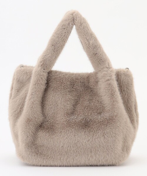 ANY（エニィ）の「カラーファーバッグ（ショルダーバッグ・レディース・レッド系/ライトグレー系/オレンジ系/ベージュ系/ダークブラウン系/ダルブルー系・F）」の17枚目の写真