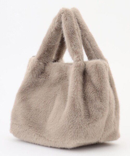 ANY（エニィ）の「カラーファーバッグ（ショルダーバッグ・レディース・レッド系/ライトグレー系/オレンジ系/ベージュ系/ダークブラウン系/ダルブルー系・F）」の16枚目の写真