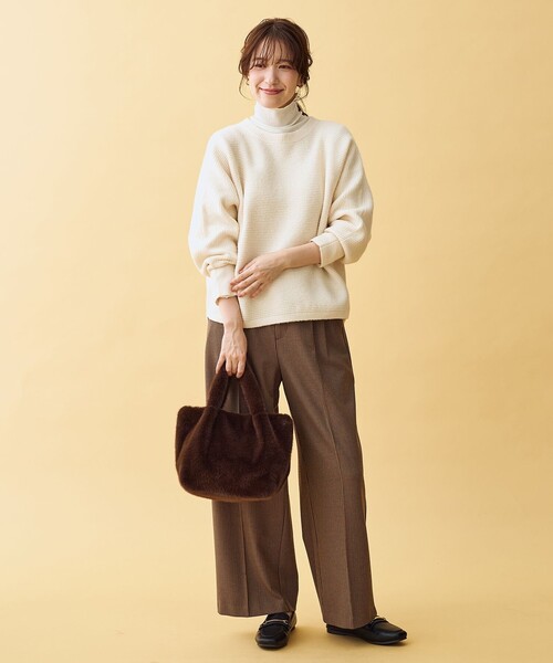 ANY（エニィ）の「カラーファーバッグ（ショルダーバッグ・レディース・レッド系/ライトグレー系/オレンジ系/ベージュ系/ダークブラウン系/ダルブルー系・F）」の20枚目の写真