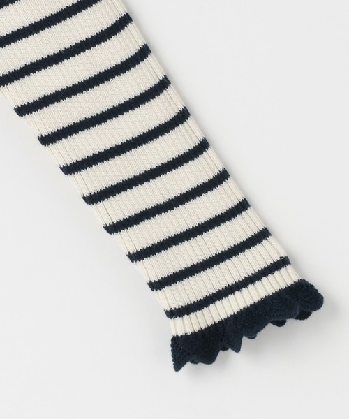 KP（ケーピー）の「リブタートル ボーダー（ニット/セーター・キッズ・ネイビー/レッド/ピンク・90cm/100cm/110cm/120cm/130cm/140cm/150cm）」の7枚目の写真