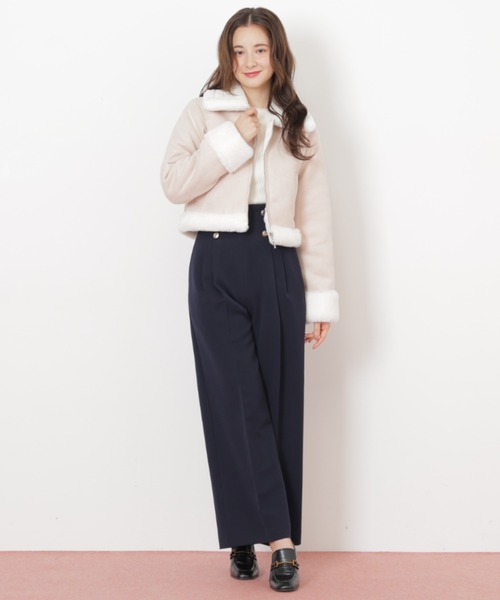 JILL by JILL STUART(ジルバイジルスチュアート)の「◇フェイクムートンジャケット(その他アウター・レディース・ピンク/ホワイト/グレー・SMALL/MEDIUM)」の16枚目の写真