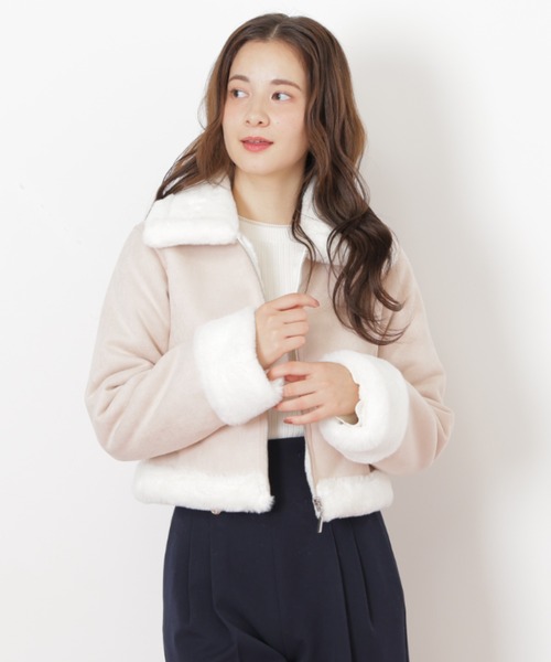 JILL by JILL STUART(ジルバイジルスチュアート)の「◇フェイクムートンジャケット(その他アウター・レディース・ピンク/ホワイト/グレー・SMALL/MEDIUM)」の21枚目の写真
