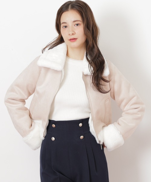 JILL by JILL STUART(ジルバイジルスチュアート)の「◇フェイクムートンジャケット(その他アウター・レディース・ピンク/ホワイト/グレー・SMALL/MEDIUM)」の20枚目の写真