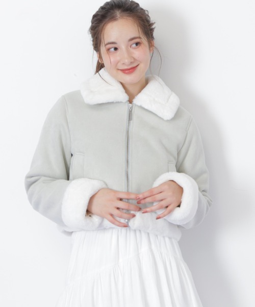 JILL by JILL STUART(ジルバイジルスチュアート)の「◇フェイクムートンジャケット(その他アウター・レディース・ピンク/ホワイト/グレー・SMALL/MEDIUM)」の13枚目の写真