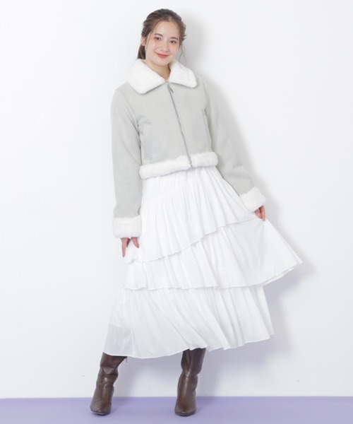 JILL by JILL STUART(ジルバイジルスチュアート)の「◇フェイクムートンジャケット(その他アウター・レディース・ピンク/ホワイト/グレー・SMALL/MEDIUM)」の9枚目の写真