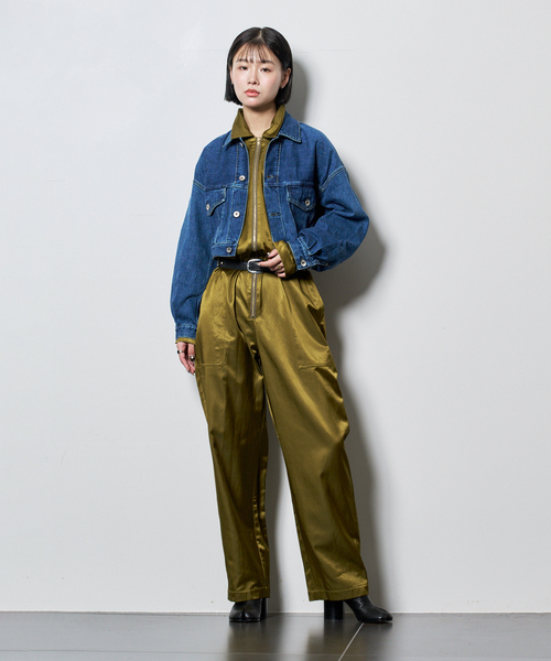 KURO（クロ）の「KURO SELVEDGE CROPPED TRUCKER JACKET 964178：デニムジャケット（デニムジャケット・レディース・ブルー系その他・MEDIUM）」の6枚目の写真