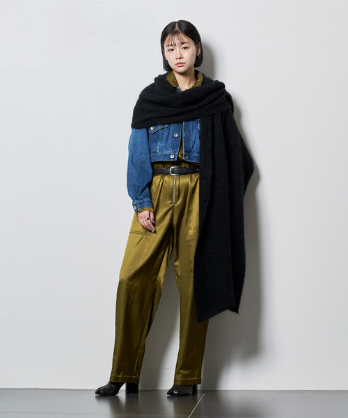 KURO（クロ）の「KURO SELVEDGE CROPPED TRUCKER JACKET 964178：デニムジャケット（デニムジャケット・レディース・ブルー系その他・MEDIUM）」の7枚目の写真