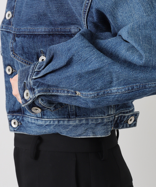 KURO（クロ）の「KURO SELVEDGE CROPPED TRUCKER JACKET 964178：デニムジャケット（デニムジャケット・レディース・ブルー系その他・MEDIUM）」の17枚目の写真