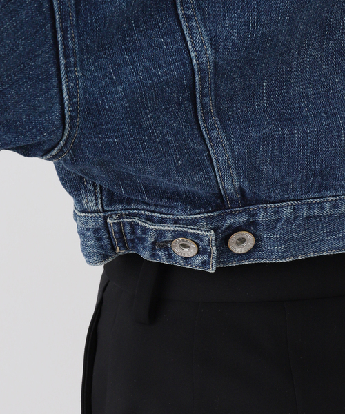 KURO（クロ）の「KURO SELVEDGE CROPPED TRUCKER JACKET 964178：デニムジャケット（デニムジャケット・レディース・ブルー系その他・MEDIUM）」の18枚目の写真