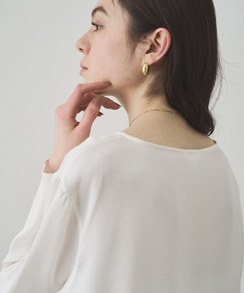 Drawing Numbers】サテンボートブラウス（シャツ/ブラウス）｜Drawing