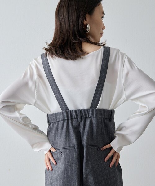 Drawing Numbers(ドローイング ナンバーズ)の「【Drawing Numbers】サテンボートブラウス(シャツ/ブラウス・レディース・ホワイト・38)」の13枚目の写真