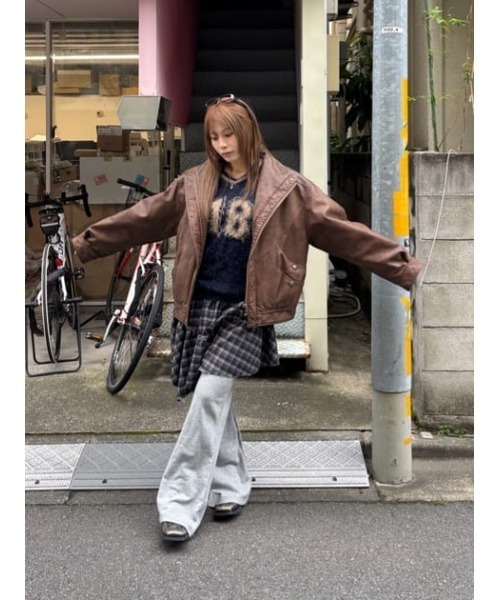 LAGUA GEM（ラグアジェム）の「STITCH ZIP SWEAT パンツ（スウェットパンツ・レディース・杢グレー/チャコールグレー/ライトカーキ・MEDIUM/SMALL）」の14枚目の写真